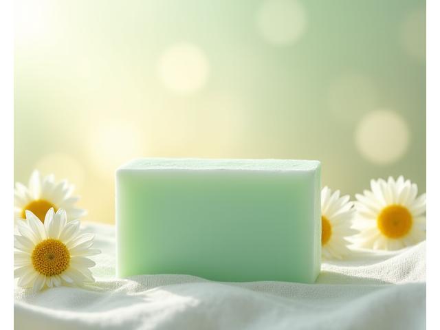 敏感肌用と書かれた優しい色合いの石鹸